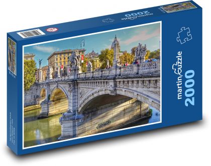Italy - Rome, the bridge - Puzzle 2000 pieces, size 90x60 cm 