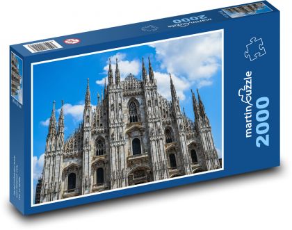 Taliansko - Miláno, Katedrála - Puzzle 2000 dielikov, rozmer 90x60 cm 