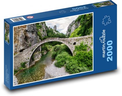 Most Konitsa w Grecji - Puzzle 2000 elementów, rozmiar 90x60 cm
