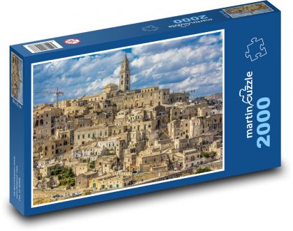 Itálie - Matera, Sassi - Puzzle 2000 dílků, rozměr 90x60 cm