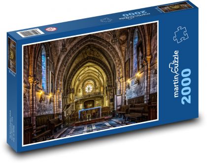 Francie - Kostel - Puzzle 2000 dílků, rozměr 90x60 cm
