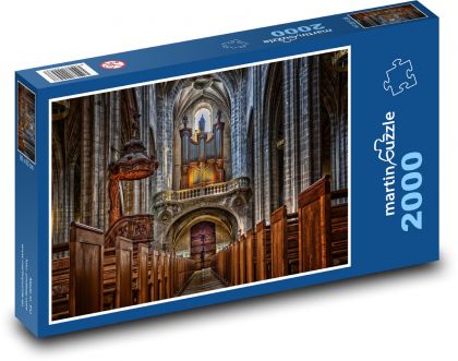 Francie - Katedrála - Puzzle 2000 dílků, rozměr 90x60 cm