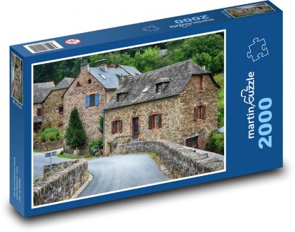 Francja - Stare domy - Puzzle 2000 elementów, rozmiar 90x60 cm