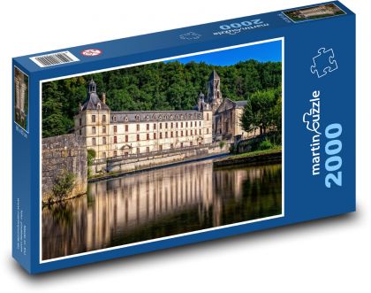 Francie - Brantome, klášter - Puzzle 2000 dílků, rozměr 90x60 cm