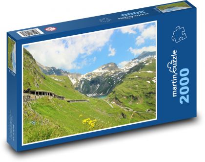 Rakousko - Alpy, hory - Puzzle 2000 dílků, rozměr 90x60 cm
