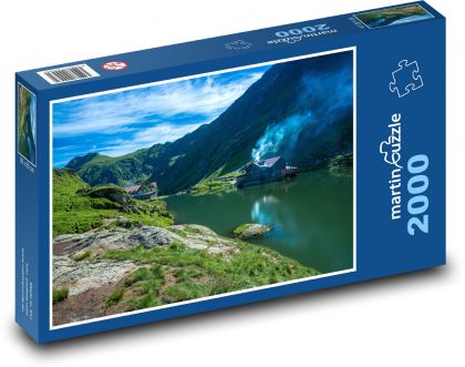 Rumunsko - hory, jazero - Puzzle 2000 dielikov, rozmer 90x60 cm 