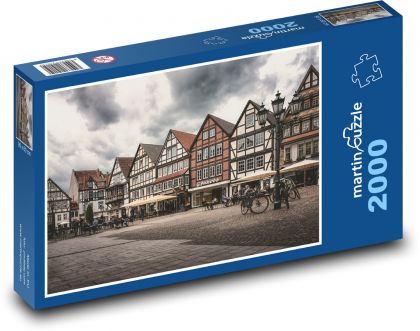 Německo - náměstí - Puzzle 2000 dílků, rozměr 90x60 cm