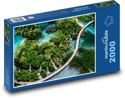 Chorvatsko - Plitvice - Puzzle 2000 dílků, rozměr 90x60 cm