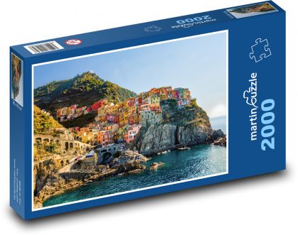 Nadmorskie miasto Włochy Cinque Terre - Puzzle 2000 elementów, rozmiar 90x60 cm