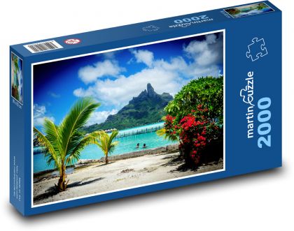 Palmy na pláži - Puzzle 2000 dielikov, rozmer 90x60 cm 