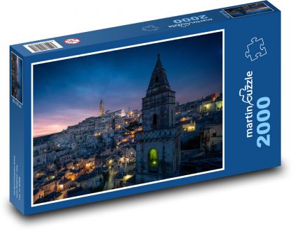 Itálie - Matera - Puzzle 2000 dílků, rozměr 90x60 cm