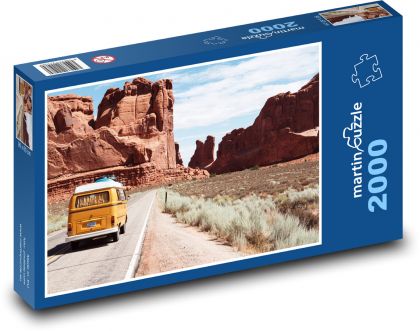 Cestovanie karavanom - Puzzle 2000 dielikov, rozmer 90x60 cm 