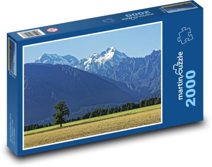 Nový Zéland a hory - Puzzle 2000 dielikov, rozmer 90x60 cm 