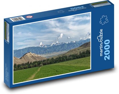 Kyrgyzstán - hory - Puzzle 2000 dílků, rozměr 90x60 cm