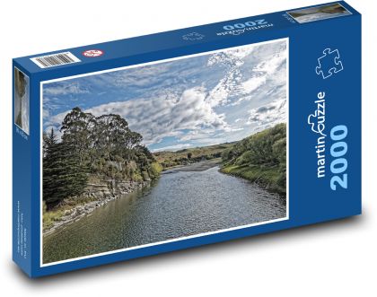 Nový Zéland - Waiau River - Puzzle 2000 dílků, rozměr 90x60 cm
