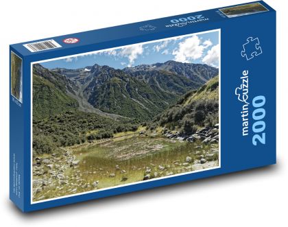 Nový Zéland - příroda - Puzzle 2000 dílků, rozměr 90x60 cm