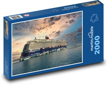 Statek - Puzzle 2000 elementów, rozmiar 90x60 cm