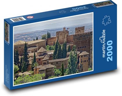 Španělsko - Granada - Puzzle 2000 dílků, rozměr 90x60 cm