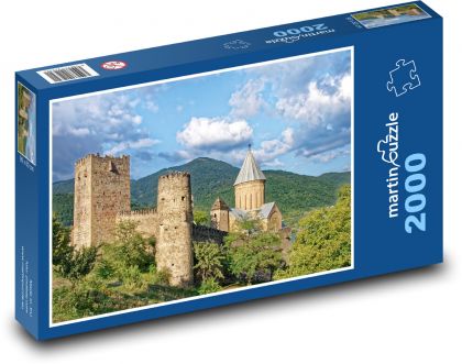 Hrad Ananuri - Gruzie - puzzle 2000 dílků
