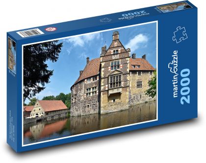 Niemcy - Burg Vischering - Puzzle 2000 elementów, rozmiar 90x60 cm