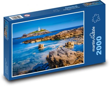 Rocky coast with lighthouse - Puzzle 2000 pieces, size 90x60 cm 