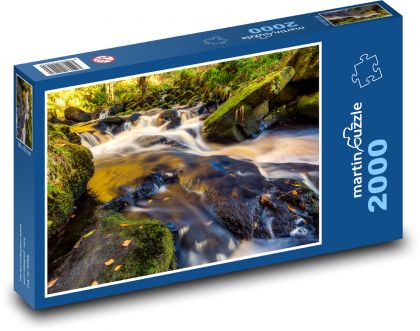 Forest brook in moss and stones - Puzzle 2000 pieces, size 90x60 cm 