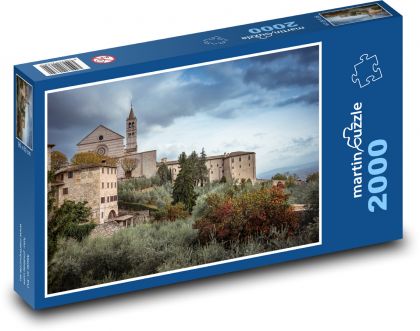 Kostel na kopci - Itálie - puzzle 2000 dílků