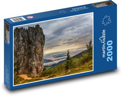 Obrovská skala nad dolinou - Puzzle 2000 dielikov, rozmer 90x60 cm 