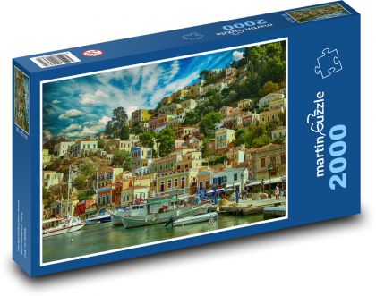 Port we Włoszech - Puzzle 2000 elementów, rozmiar 90x60 cm
