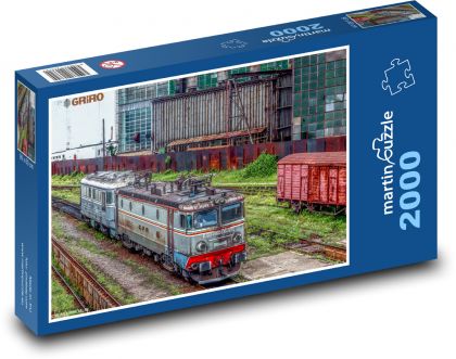 Rumunsko, lokomotiva, vlak - Puzzle 2000 dílků, rozměr 90x60 cm