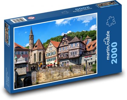 Německo - Fachwerkhauser - Puzzle 2000 dílků, rozměr 90x60 cm