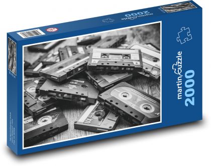 Retro kazety - Puzzle 2000 dílků, rozměr 90x60 cm