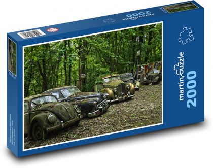 Opuszczone samochody, wraki - Puzzle 2000 elementów, rozmiar 90x60 cm