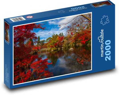 Kwitnący Ogród Japoński - Puzzle 2000 elementów, rozmiar 90x60 cm