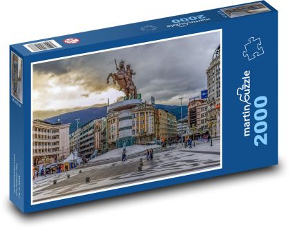 Square in Skopje - Macedonia - Puzzle 2000 pieces, size 90x60 cm 