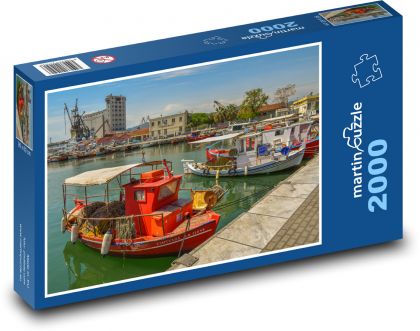 Lodě, přístav - Puzzle 2000 dílků, rozměr 90x60 cm
