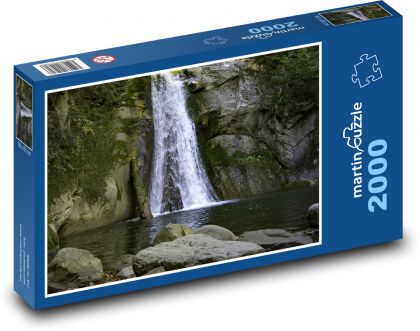 Příroda - vodopád, jezero - Puzzle 2000 dílků, rozměr 90x60 cm