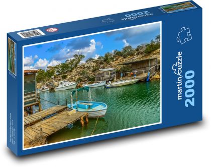Fischerboote am Dock - Puzzle - 2000 Teile