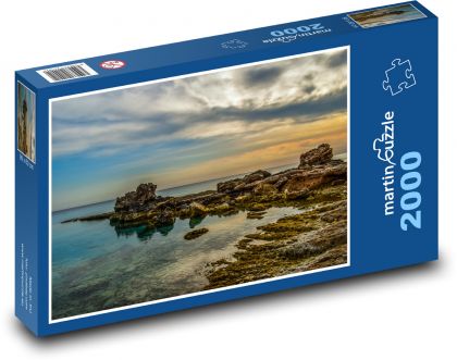 Tranquil sea in the harbour - Puzzle 2000 pieces, size 90x60 cm 