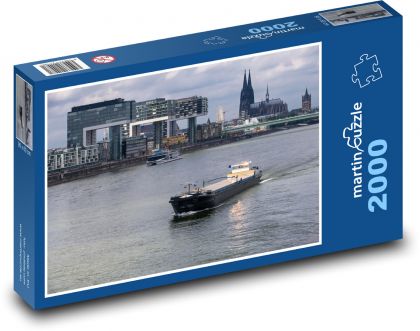Německo - řeka Rýn - Puzzle 2000 dílků, rozměr 90x60 cm