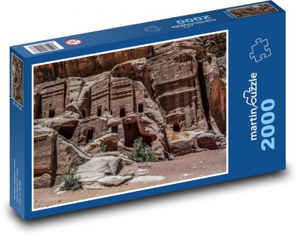 Skalné mesto Petra, Jordánsko - Puzzle 2000 dielikov, rozmer 90x60 cm 