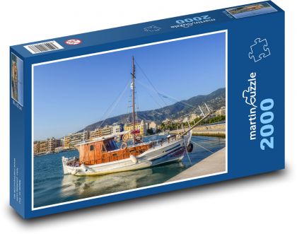 Řecko - Volos, promenáda  - Puzzle 2000 dílků, rozměr 90x60 cm