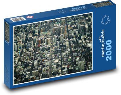 Zbudowane miasto z wysokimi budynkami - Puzzle 2000 elementów, rozmiar 90x60 cm