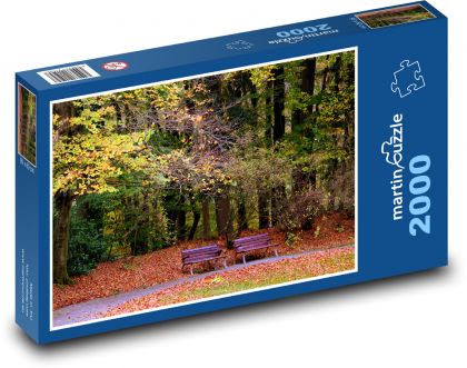 Jesenný park - Puzzle 2000 dielikov, rozmer 90x60 cm 