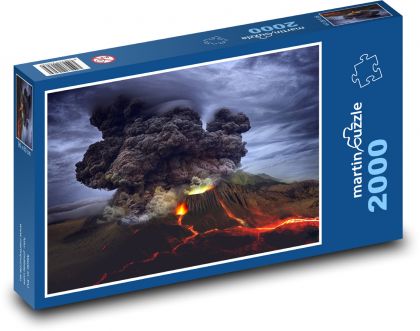 Vulkan, Ausbruch, Lava - Puzzle - 2000 Teile