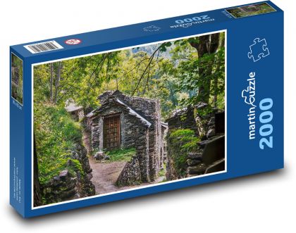 Stone house in the forest - Puzzle 2000 pieces, size 90x60 cm 