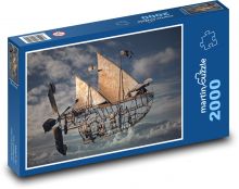 Vzducholoď - fantazie Puzzle 2000 - 90x60 cm