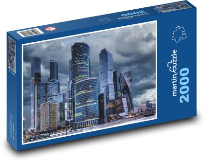 Velkoměsto, mrakodrapy - Puzzle 2000 dílků, rozměr 90x60 cm