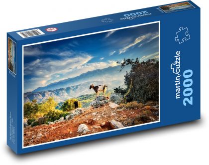 Nature, mountains, goats - Puzzle 2000 pieces, size 90x60 cm 