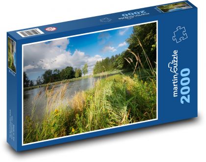 Přírodní rybník - puzzle 2000 dílků